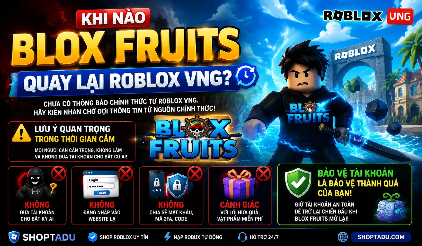 KHI NÀO BLOX FRUITS QUAY LẠI?