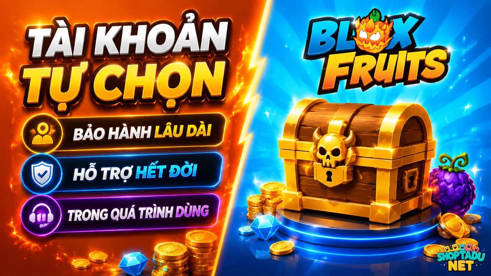 Acc Blox Fruits Buffet - Tự Chọn Theo Ý Muốn